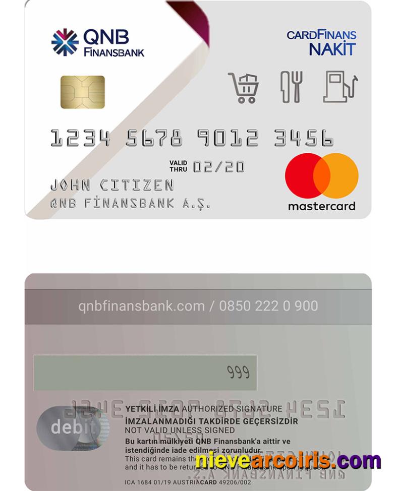 Turkey QNB Finansbank mastercard